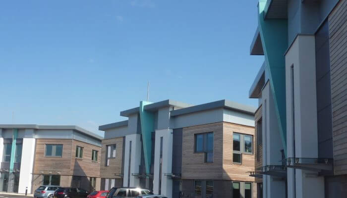 bespoke GRP architectural mouldings installed on a commercial building